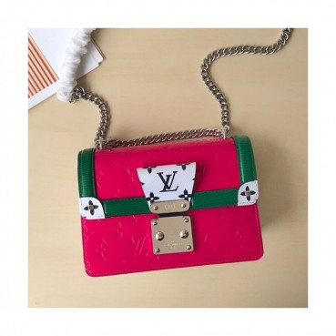 Louis Vuitton 2019 Wynwood Monogram Vernis Shoulder Bag,21cm - 루이비통 2019 윈우드 모노그램 베르니 숄더백 M90445,LOUB1124 ,21cm,핫핑크