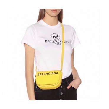 Balenciaga 2019 Ville Day Leather Shoulder Bag,19CM - 발렌시아가 2019 빌 데이 레더 숄더백,BGB0185,19CM,옐로우