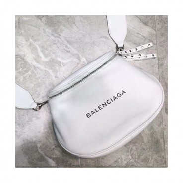 Balenciaga 2019 Leather  Shoulder Bag,24CM - 발렌시아가 2019 남여공용 레더 숄더백,BGB0013,24CM,화이트
