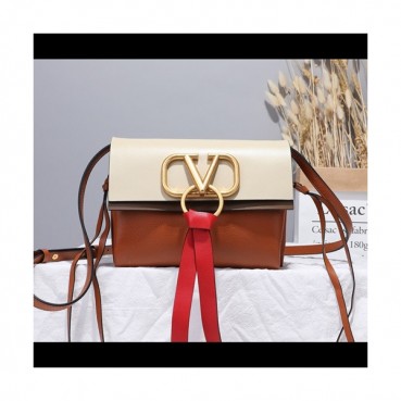 Valentino 2019 V-ring Leather Mini Shoudler Bag,21CM 