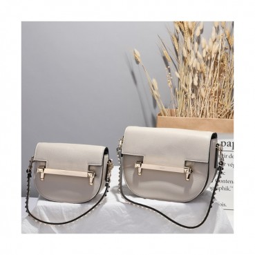 Valentino 2019  Leather Shoudler Bag,17/22CM - 발렌티노 2019 레더 여성용 숄더백,VTB0385,17/22CM,화이트