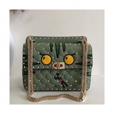 [★러블리 올봄 잇템★]Valentino 2019 Leather Tote Shoudler Bag,24CM - 발렌티노 2019 레더 토트 숄더백,VTB0304,24CM,연올리브