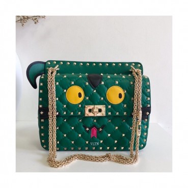 Valentino 2019 Leather Tote Shoudler Bag,24CM - 발렌티노 2019 레더 토트 숄더백,VTB0301,24CM,그린