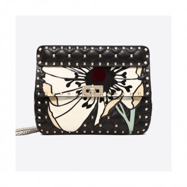 Valentino 2019 Leather Rockstud Spike Tote Shoudler Bag,24CM - 발렌티노 2019 레더 락스터드 스파이크 토트 숄더백,VTB0201,24CM,블랙