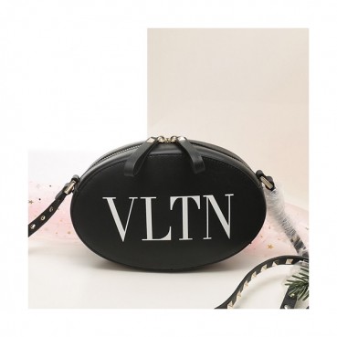 Valentino 2019 Leather VLTN Shoudler Bag,21CM - 발렌티노 2019 여성용 레더 VLTN 숄더백 ,VTB0171,21CM,블랙