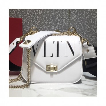 Valentino 2019 Leather Garavani Rockstud Chain Shoudler Bag,19/23CM - 발렌티노 2019 레더 가라바니 락스터드 체인 숄더백,VTB0155,19/23CM,화이트