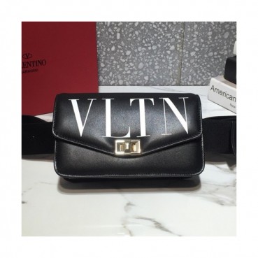 Valentino 2019 Leather Belt Bag Shoudler Bag,20CM - 발렌티노 2019 레더 벨트백 숄더백,VTB0145,20CM,블랙
