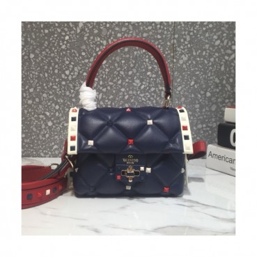 [★유니크&트렌디한 템 ★] Valentino 2019 Leather Rockstud Spike Tote Shoudler Bag,25CM - 발렌티노 2019 레더 락스터드 스파이크 토트 숄더백,0033