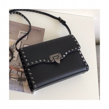 Valentino 2019 Leather Rockstud Shoudler Bag,22.5CM - 발렌티노 2019 레더 락스터드 숄더백,0181 