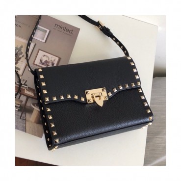 Valentino 2019 Leather Rockstud Shoudler Bag,22.5CM - 발렌티노 2019 레더 락스터드 숄더백,0181 