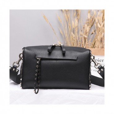 Valentino 2019 Leather Shoudler Bag,25CM - 발렌티노 2019 레더 숄더백,VTB0044,25CM,블랙