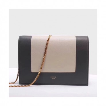 Celine Leather Frame WOC Chain Shoulder Bag,20CM - 셀린느 레더 프레임 WOC 체인 여성용 숄더백 ,CELB0019,21CM,그레이