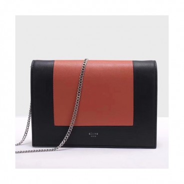 Celine Leather Frame WOC Chain Shoulder Bag,20CM - 셀린느 레더 프레임 WOC 체인 여성용 숄더백 ,CELB0015,21CM,오렌지