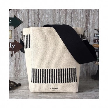 Celine Canvas & Leather Sangle Small Shoulder Bag,25CM - 셀린느 캔버스&레더 상글 스몰 숄더백 ,77426