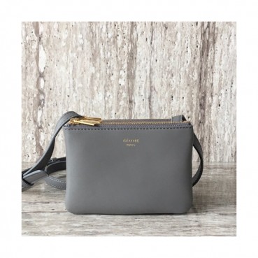 Celine Leather Trio Mini Shoulder Bag,13CM - 셀린느 레더 트리오 미니 여성용 숄더백 ,55422 
