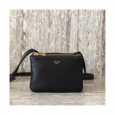 Celine Leather Trio Mini Shoulder Bag,13CM - 셀린느 레더 트리오 미니 여성용 숄더백 ,55422 