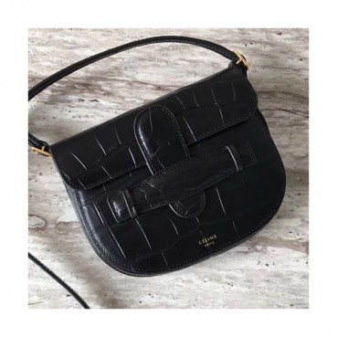 Celine Leather Saddle Shoulder Bag,17CM - 셀린느 레더 새들 숄더백 ,66309 