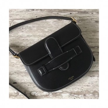Celine Leather Saddle Shoulder Bag,17CM - 셀린느 레더 새들 숄더백 ,66309 