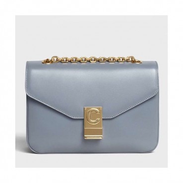 Celine C Leather Chain Shoulder Bag,22CM - 셀린느 C 레더 체인 숄더백 ,187253