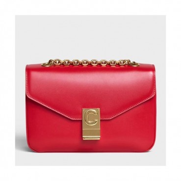 Celine C Leather Chain Shoulder Bag,22CM - 셀린느 C 레더 체인 숄더백 ,187253