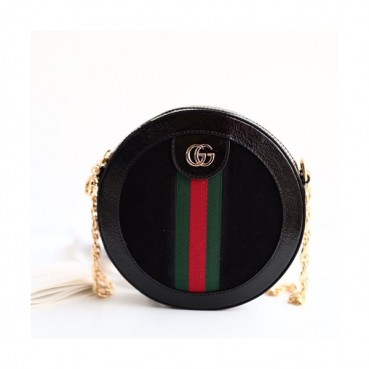 Gucci GG Ophidia Mini Velvet Round Women Shoulder Bag,18CM - 구찌 GG 오피디아 미니 벨벳 라운드 여성용 숄더백 550618,GUB0516,18CM,블랙