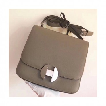 Hermes 2002 Ever Color Leather Shoulder Bag ,20cm - 에르메스 2002 에버컬러 레더 숄더백 HERB0710,20cm,그레이
