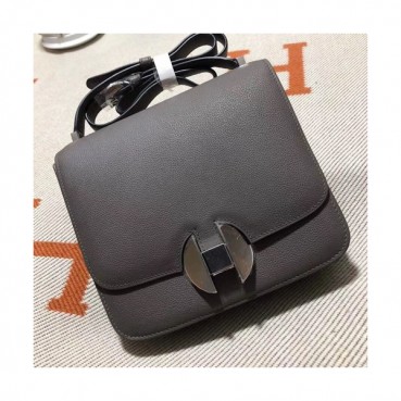 Hermes 2002 Ever Color Leather Shoulder Bag ,20cm - 에르메스 2002 에버컬러 레더 숄더백 HERB0708,20cm,다크그레이