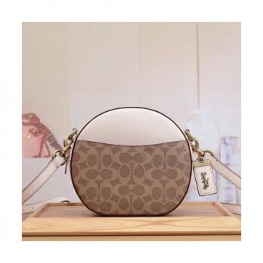 Coach 2019 Leather&PVC Trail Shoulder Bag,20cm - 코치 2019 레더&PVC 트레일 숄더백 COAB0218,20cm,화이트