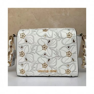 Michael Kors Leather Shoulder Bag, 18CM - 마이클 코어스 레더 숄더백,MKB0270, 18CM,화이트