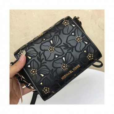 Michael Kors Leather Shoulder Bag, 18CM - 마이클 코어스 레더 숄더백,MKB0269, 18CM,블랙
