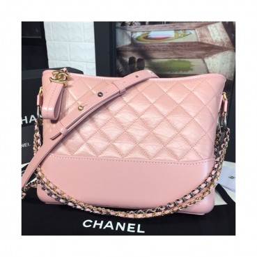Chanel 2018 Gabrielle Hobo Leather Shoulder Bag ,28CM - 샤넬 2018 가브리엘 호보 레더 숄더백,CHAB0626,28CM,핑크