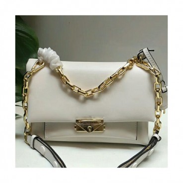 Michael Kors 2019 Leather Shoulder Bag, 24CM - 마이클 코어스 2019 레더 숄더백 ,MKB0260, 24CM,화이트