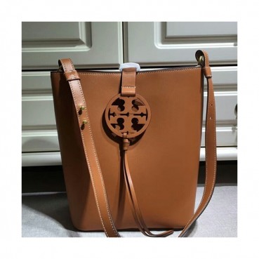 Tory Burch Miller Leather Brown Hobo Shoulder Bag,30cm - 토리버치 밀러 레더 브라운 호보 숄더백 TBB0196,30cm