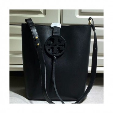 Tory Burch Miller Leather Black Hobo Shoulder Bag,30cm - 토리버치 밀러 레더 블랙 호보 숄더백 TBB0194,30cm