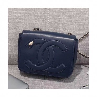 Chanel 2019 Women Chain Leather Shoulder Bag ,18CM - 샤넬 2019 여성용 체인 레더 숄더백 CHAB0596,18CM,네이비