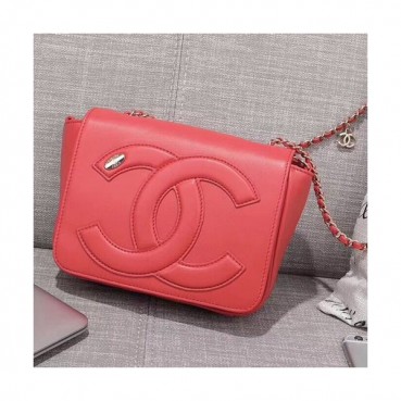 Chanel 2019 Women Chain Leather Shoulder Bag ,18CM - 샤넬 2019 여성용 체인 레더 숄더백 CHAB0593,18CM,레드