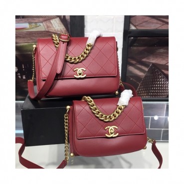 Chanel Women Chain Shoulder Bag,20/24CM - 샤넬 여성용 체인 숄더백 CHAB0586,20/24CM,레드(금장)