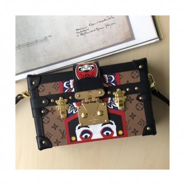 Louis Vuitton Petite Malle Shoulder Bag,18cm - 루이비통 쁘띠뜨 말 숄더백 M51600,LOUB1048 ,18cm,레드+브라운