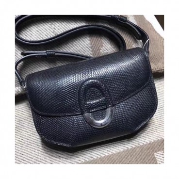 Hermes Cherche Lizard Leather Shoulder Bag - 에르메스 쉐르쉐 리저드 레더 여성용 숄더백 HERB0657,다크네이비
