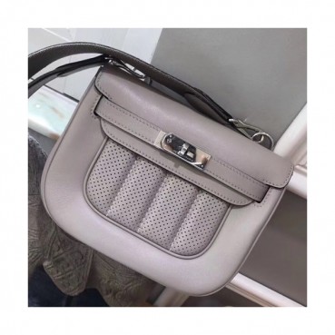 Hermes Berline Swift Leather Shoulder Bag - 에르메스 베를린 스위프트 레더 여성용 숄더백 HERB0630,그레이