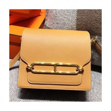 Hermes Roulis Ever Color Leather Shoulder Bag ,19cm - 에르메스 룰리스 에버컬러 레더 여성용 숄더백 HERB0592,19cm,카멜