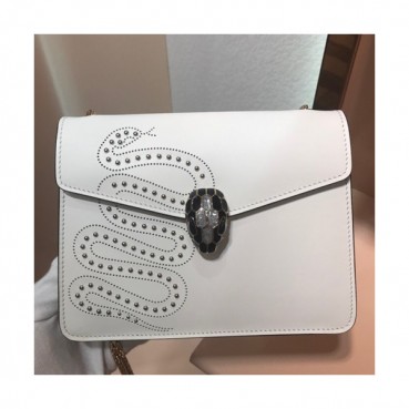 Bvlgari Serpenti Forever Chain Shoulder Bag,20CM - 불가리 세르펜티 포에버 체인 숄더백,BVLB0109,20cm,화이트