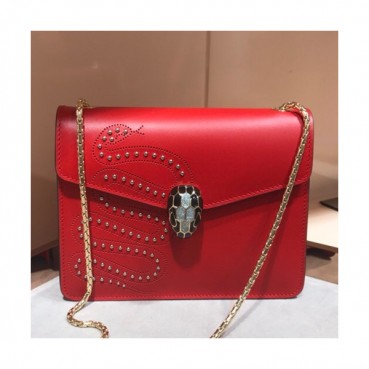 Bvlgari Serpenti Forever Chain Shoulder Bag,20CM - 불가리 세르펜티 포에버 체인 숄더백,BVLB0108,20cm,레드