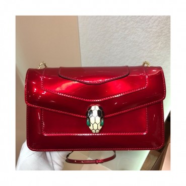 Bvlgari Serpenti Forever Chain Shoulder Bag,22CM - 불가리 세르펜티 포에버 체인 숄더백,BVLB0102,22cm,레드