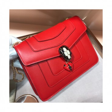 Bvlgari Serpenti Forever Chain Shoulder Bag,20CM - 불가리 세르펜티 포에버 체인 숄더백,BVLB0075,20cm,레드
