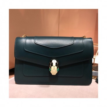 Bvlgari Serpenti Forever Chain Shoulder Bag,22CM - 불가리 세르펜티 포에버 체인 숄더백,BVLB0074,22cm,다크그린