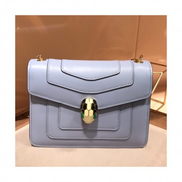 Bvlgari Serpenti Forever Chain Shoulder Bag,20CM - 불가리 세르펜티 포에버 체인 숄더백,BVLB0069,20cm,스카이블루