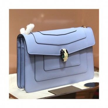 Bvlgari Serpenti Forever Chain Shoulder Bag,28CM - 불가리 세르펜티 포에버 체인 숄더백,BVLB0041,28cm,스카이블루