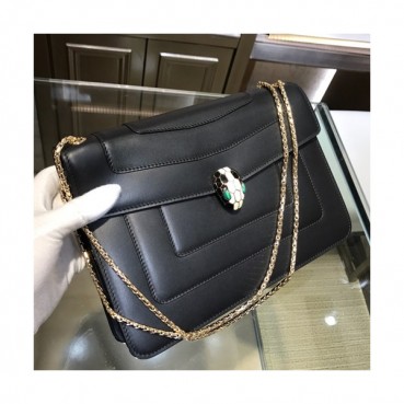 Bvlgari Serpenti Forever Chain Shoulder Bag,28CM - 불가리 세르펜티 포에버 체인 숄더백,BVLB0034,28cm,블랙