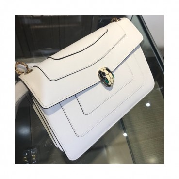 Bvlgari Serpenti Forever Chain Shoulder Bag,28CM - 불가리 세르펜티 포에버 체인 숄더백,BVLB0033,28cm,화이트